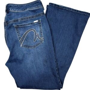 Mellisa McCarthy x Seven 7  Bootcut 5 Pocket Stretch Button Zip Close Jeans 18